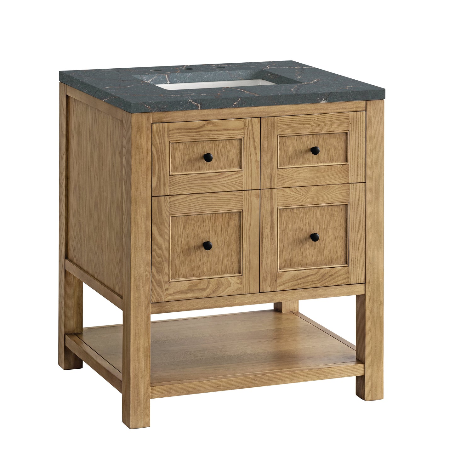 James Martin Vanities Breckenridge 30" Light Natural Oak Single Vanity With 3 cm Parisien Bleu Top