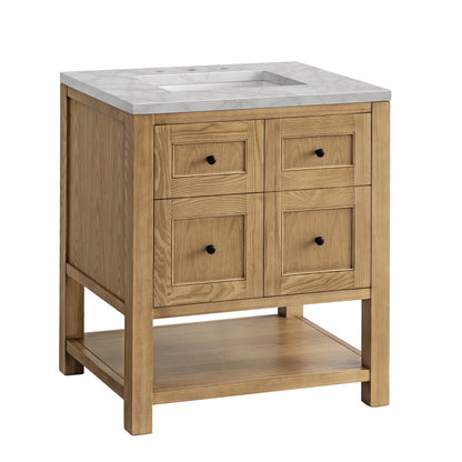 James Martin Vanities Breckenridge 30" Light Natural Oak Single Vanity With 3 cm Victorian Silver Top