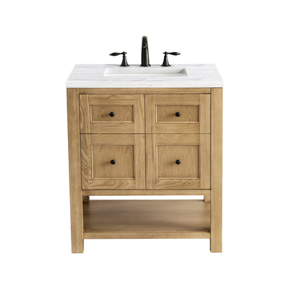 James Martin Vanities Breckenridge 30" Light Natural Oak Single Vanity With 3cm Arctic Fall Top