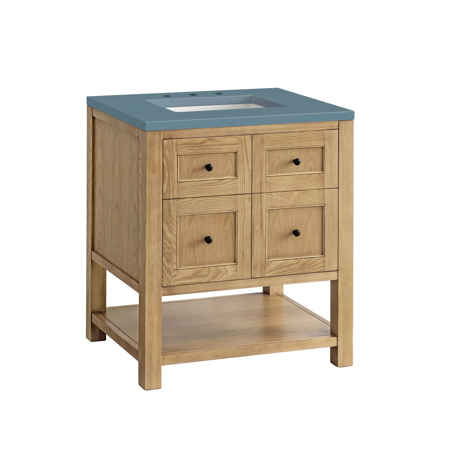 James Martin Vanities Breckenridge 30" Light Natural Oak Single Vanity With 3cm Cala Blue Top