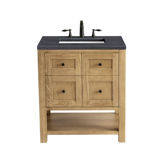 James Martin Vanities Breckenridge 30" Light Natural Oak Single Vanity With 3cm Charcoal Soapstone Top