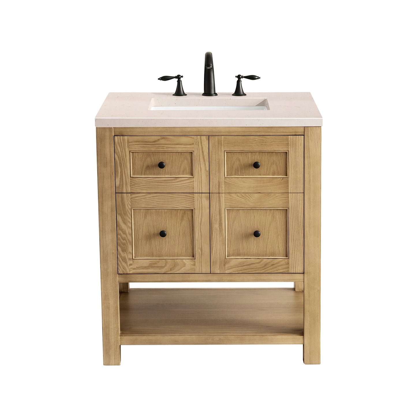 James Martin Vanities Breckenridge 30" Light Natural Oak Single Vanity With 3cm Eternal Marfil Top