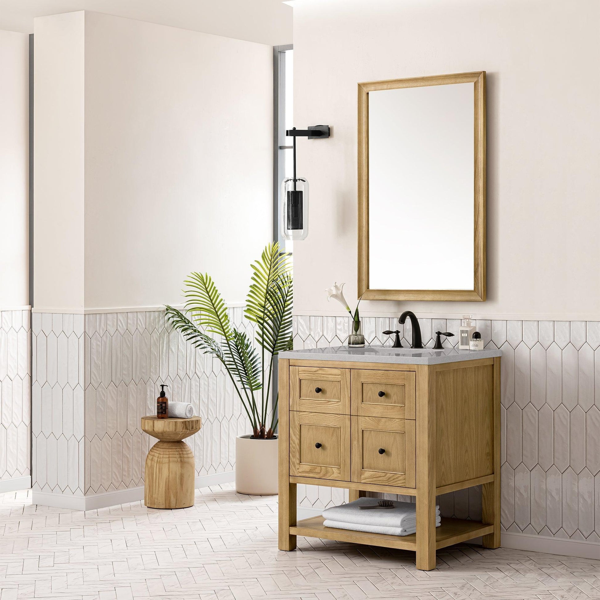 James Martin Vanities Breckenridge 30" Light Natural Oak Single Vanity With 3cm Eternal Serena Top