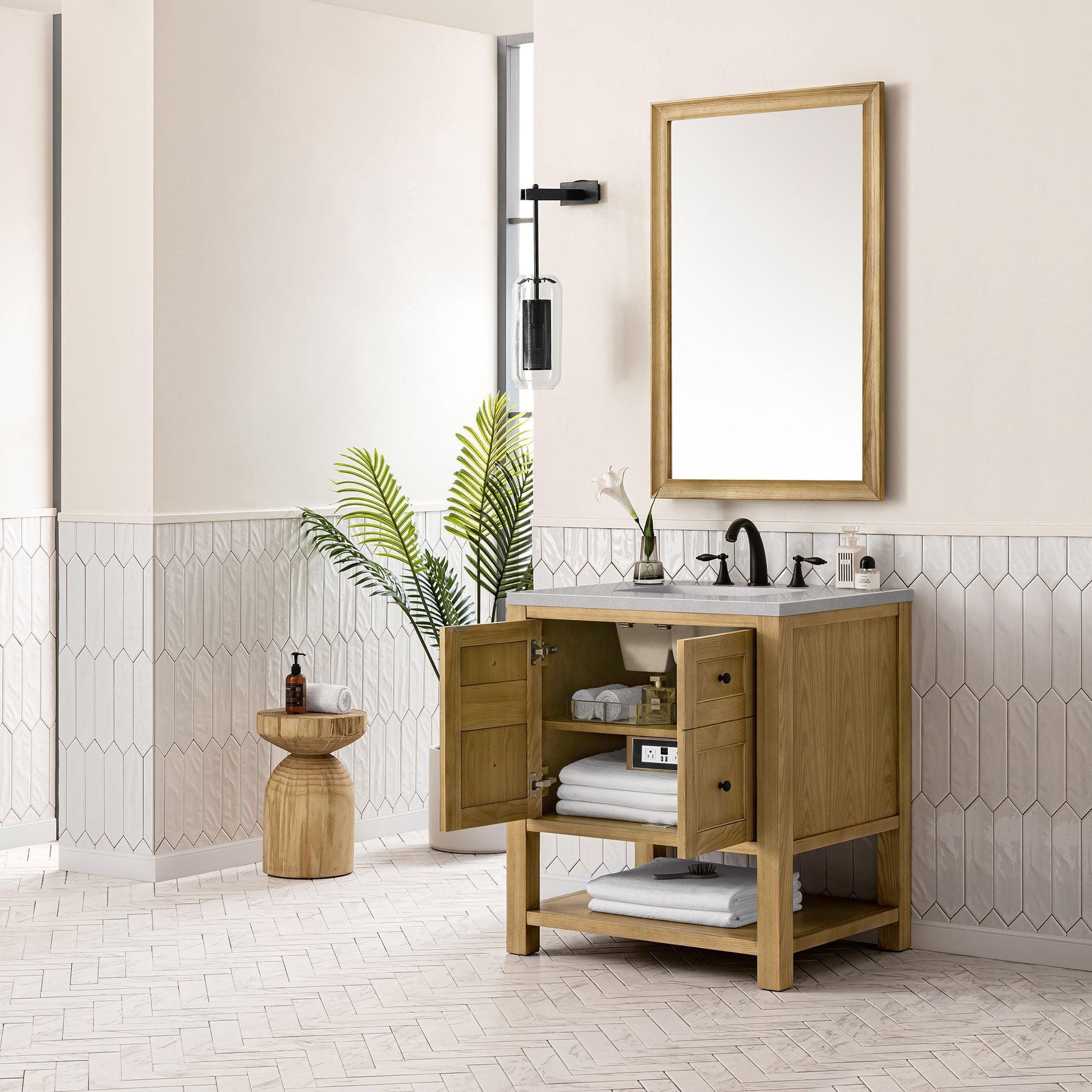 James Martin Vanities Breckenridge 30" Light Natural Oak Single Vanity With 3cm Eternal Serena Top