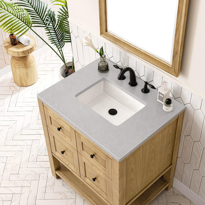 James Martin Vanities Breckenridge 30" Light Natural Oak Single Vanity With 3cm Eternal Serena Top