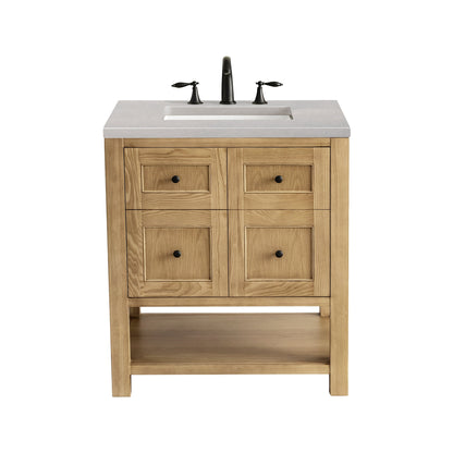 James Martin Vanities Breckenridge 30" Light Natural Oak Single Vanity With 3cm Eternal Serena Top