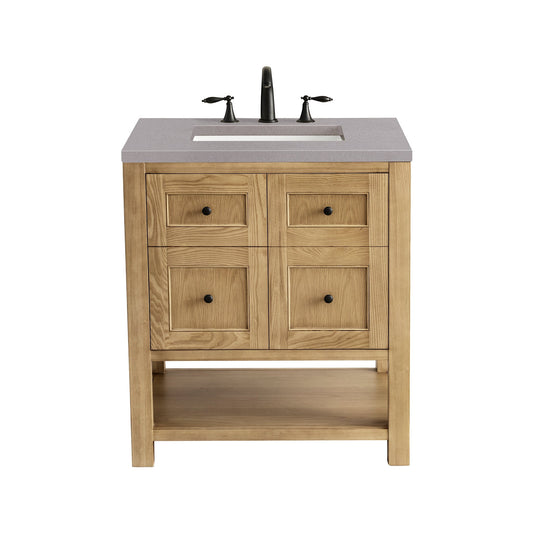 James Martin Vanities Breckenridge 30" Light Natural Oak Single Vanity With 3cm Grey Expo Top