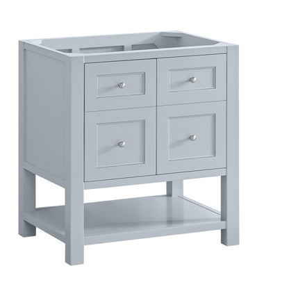 James Martin Vanities Breckenridge 30" Serenity Blue Single Vanity With 3cm Arctic Fall Solid Surface Top