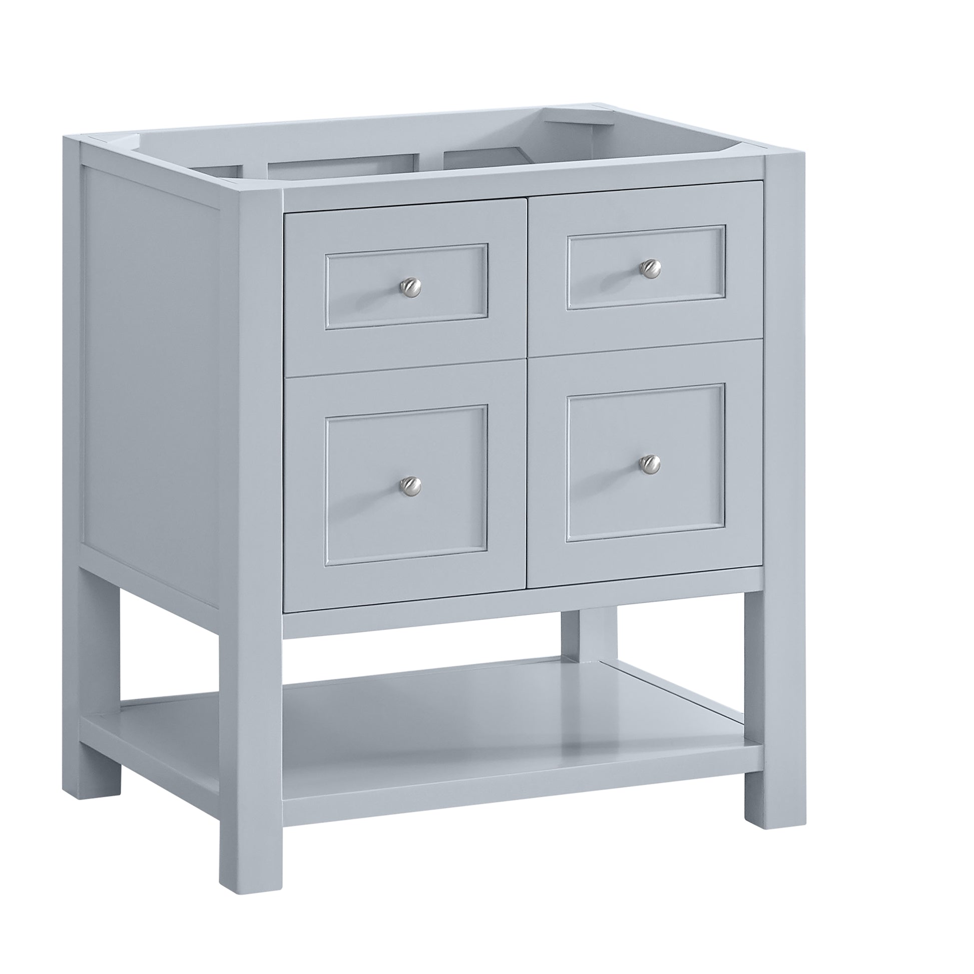 James Martin Vanities Breckenridge 30" Serenity Blue Single Vanity With 3cm Ethereal Noctis Quartz Top