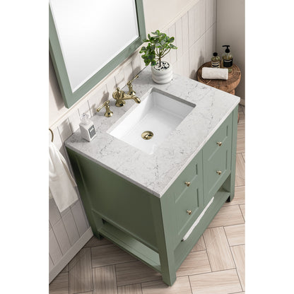 James Martin Vanities Breckenridge 30" Smokey Celadon Single Vanity