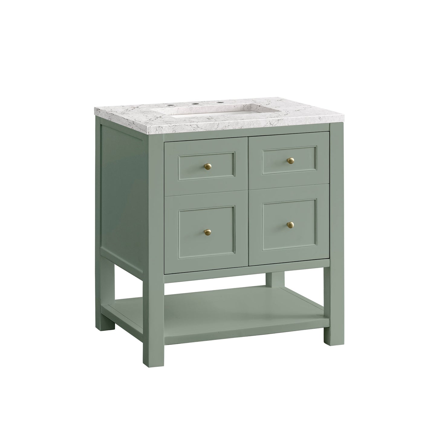 James Martin Vanities Breckenridge 30" Smokey Celadon Single Vanity With 3cm Eternal Jasmine Pearl Top