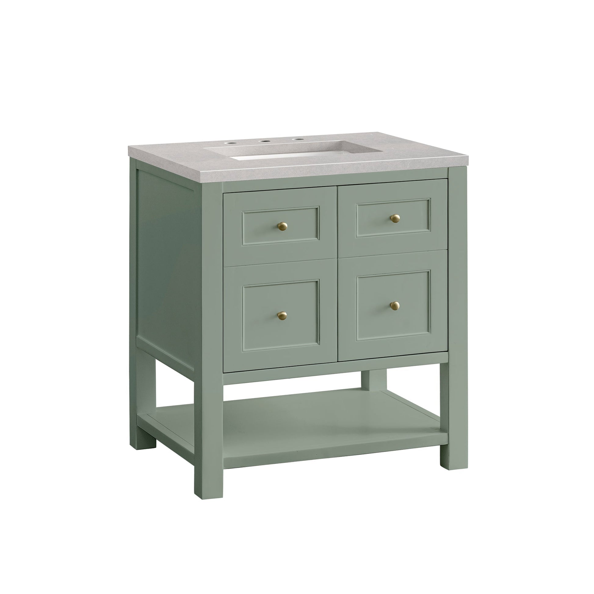 James Martin Vanities Breckenridge 30" Smokey Celadon Single Vanity With 3cm Eternal Serena Top