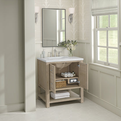 James Martin Vanities Breckenridge 30" Whitewashed Oak Single Vanity With 3 cm Arctic Fall Solid Surface Top