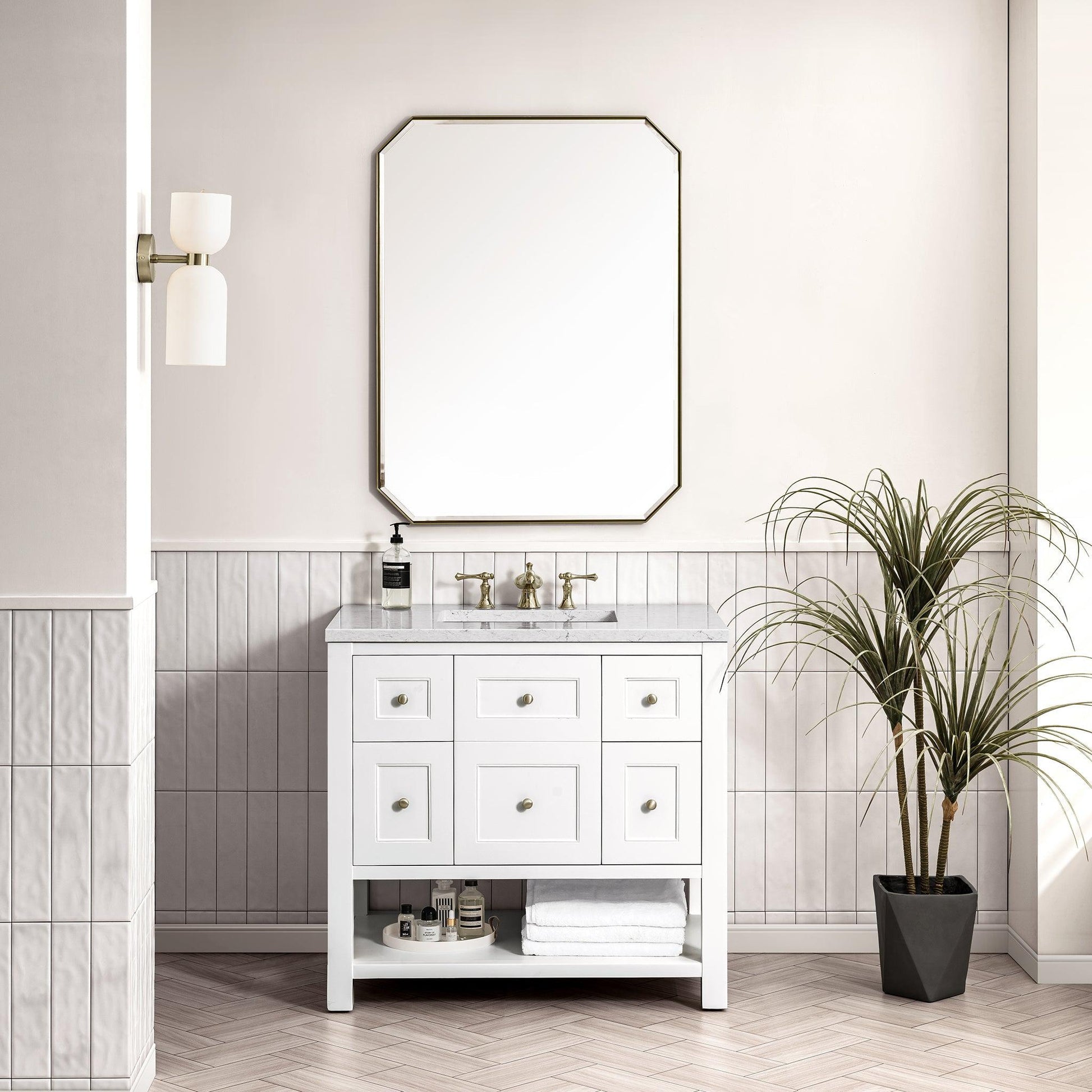 James Martin Vanities Breckenridge 36" Bright White Single Vanity