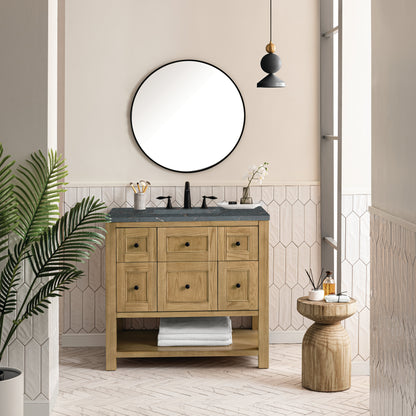 James Martin Vanities Breckenridge 36" Light Natural Oak Single Vanity With 3 cm Parisien Bleu Top