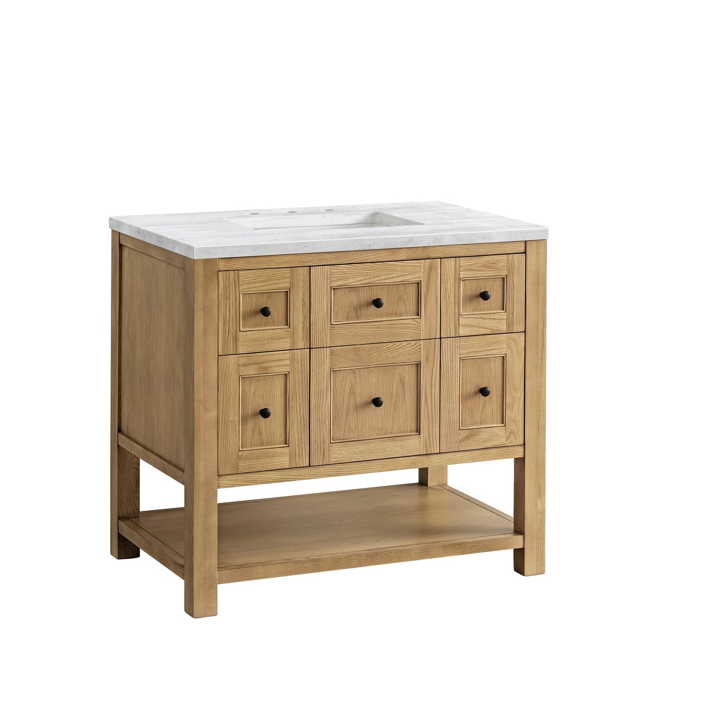 James Martin Vanities Breckenridge 36" Light Natural Oak Single Vanity With 3cm Arctic Fall Top