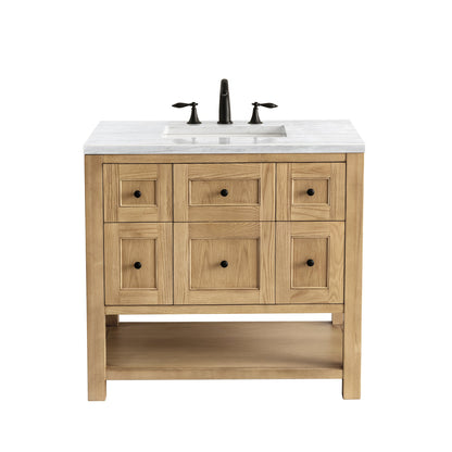 James Martin Vanities Breckenridge 36" Light Natural Oak Single Vanity With 3cm Arctic Fall Top