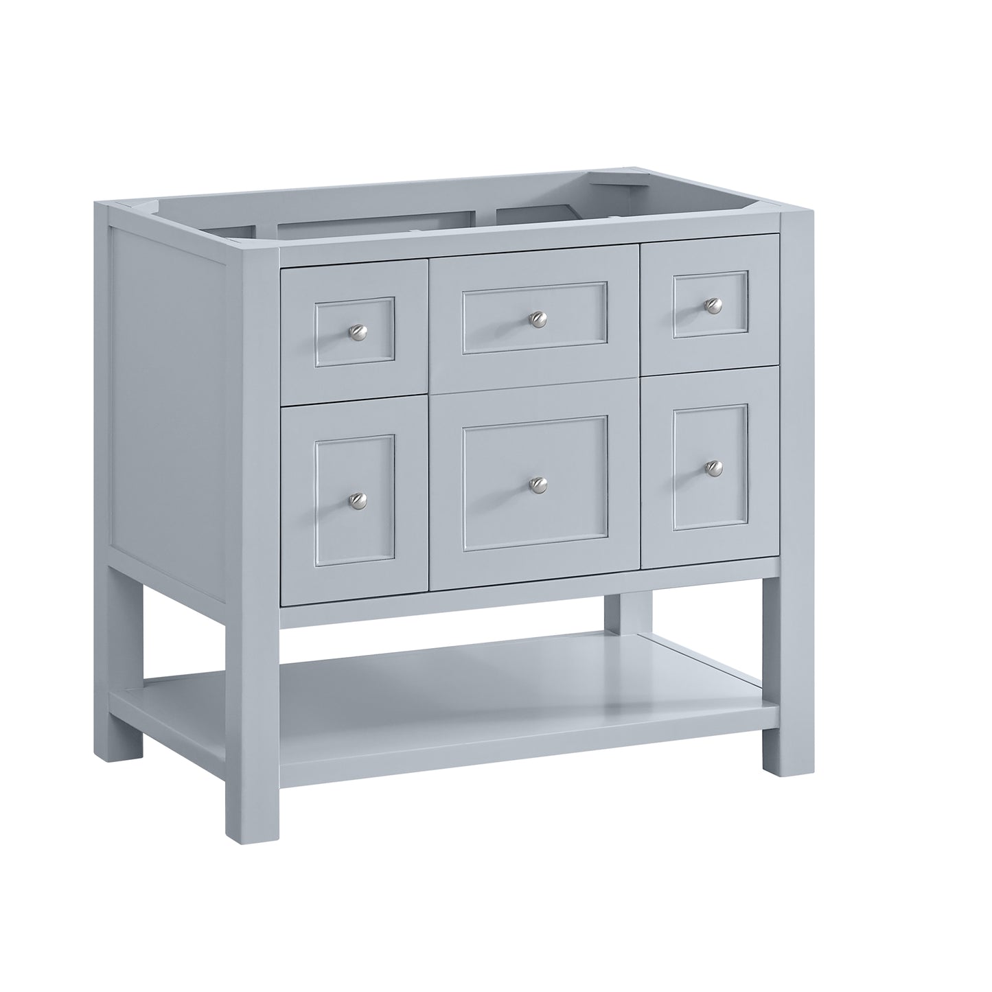James Martin Vanities Breckenridge 36" Serenity Blue Single Vanity With 3cm Parisien Bleu Quartz Top
