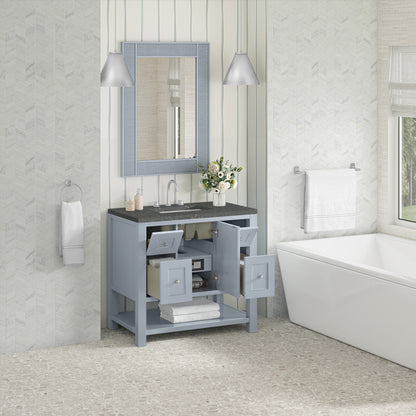 James Martin Vanities Breckenridge 36" Serenity Blue Single Vanity With 3cm Parisien Bleu Quartz Top