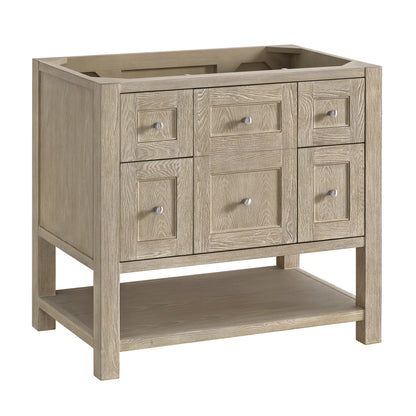 James Martin Vanities Breckenridge 36" Whitewashed Oak Single Vanity With 3 cm Eternal Marfil Quartz Top