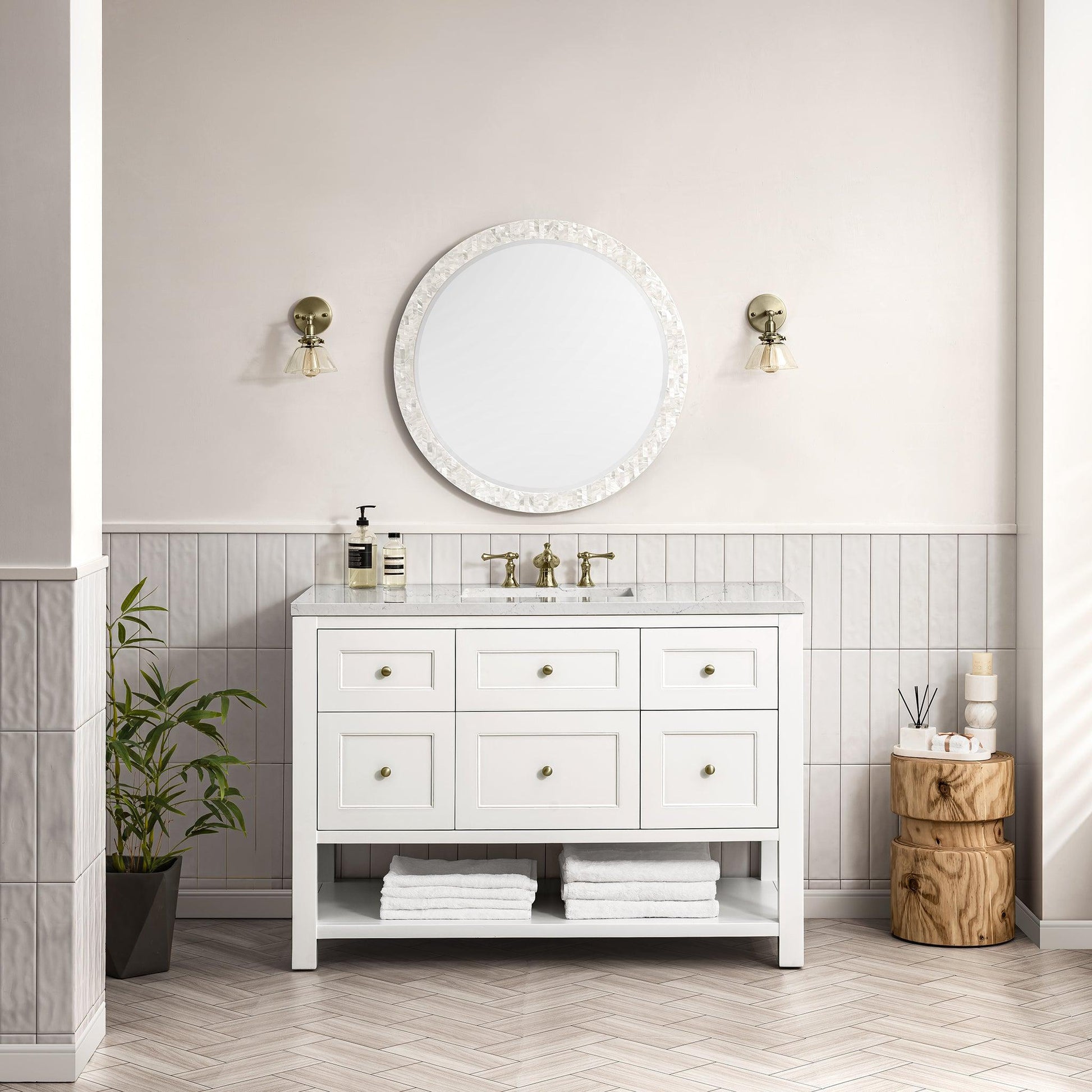 James Martin Vanities Breckenridge 48" Bright White Single Vanity