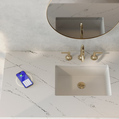 James Martin Vanities Breckenridge 48" Light Natural Oak Single Vanity With 3 cm Ethereal Noctis Top and FreePower Wireless Charger