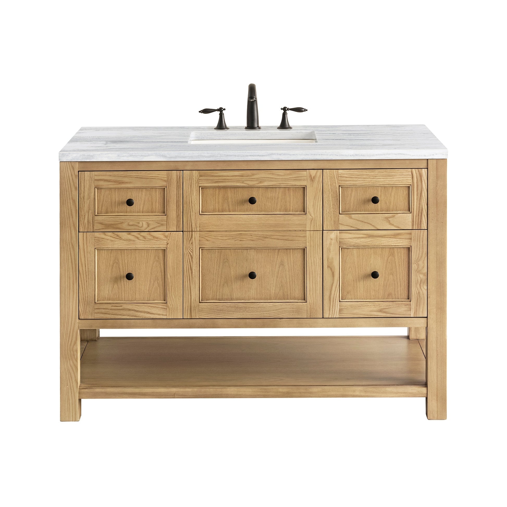 James Martin Vanities Breckenridge 48" Light Natural Oak Single Vanity With 3cm Arctic Fall Top