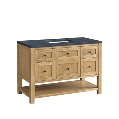 James Martin Vanities Breckenridge 48" Light Natural Oak Single Vanity With 3cm Charcoal Soapstone Top