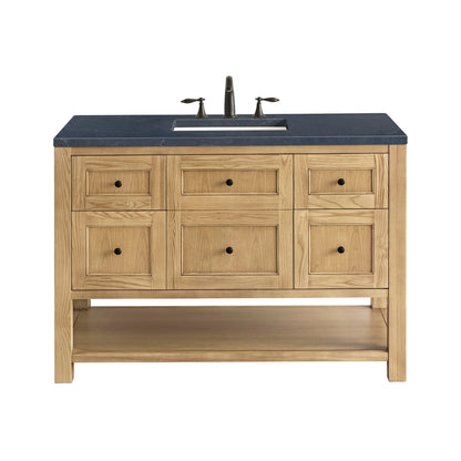 James Martin Vanities Breckenridge 48" Light Natural Oak Single Vanity With 3cm Charcoal Soapstone Top