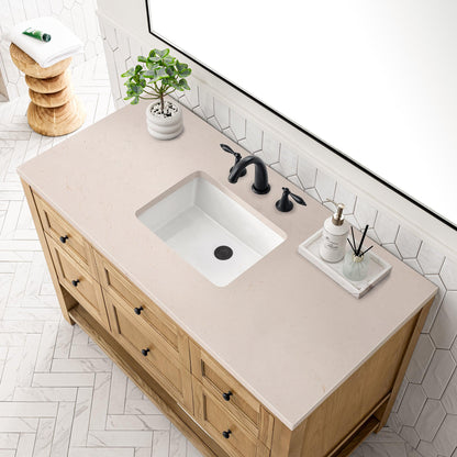 James Martin Vanities Breckenridge 48" Light Natural Oak Single Vanity With 3cm Eternal Marfil Top