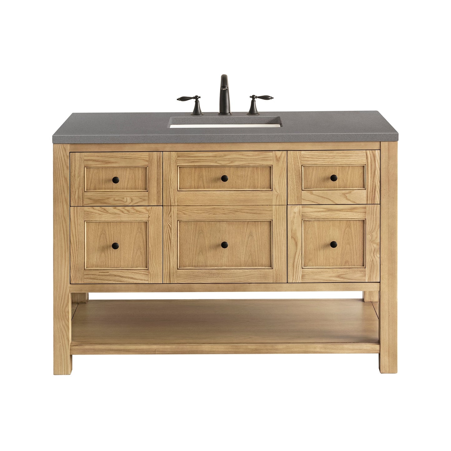 James Martin Vanities Breckenridge 48" Light Natural Oak Single Vanity With 3cm Grey Expo Top