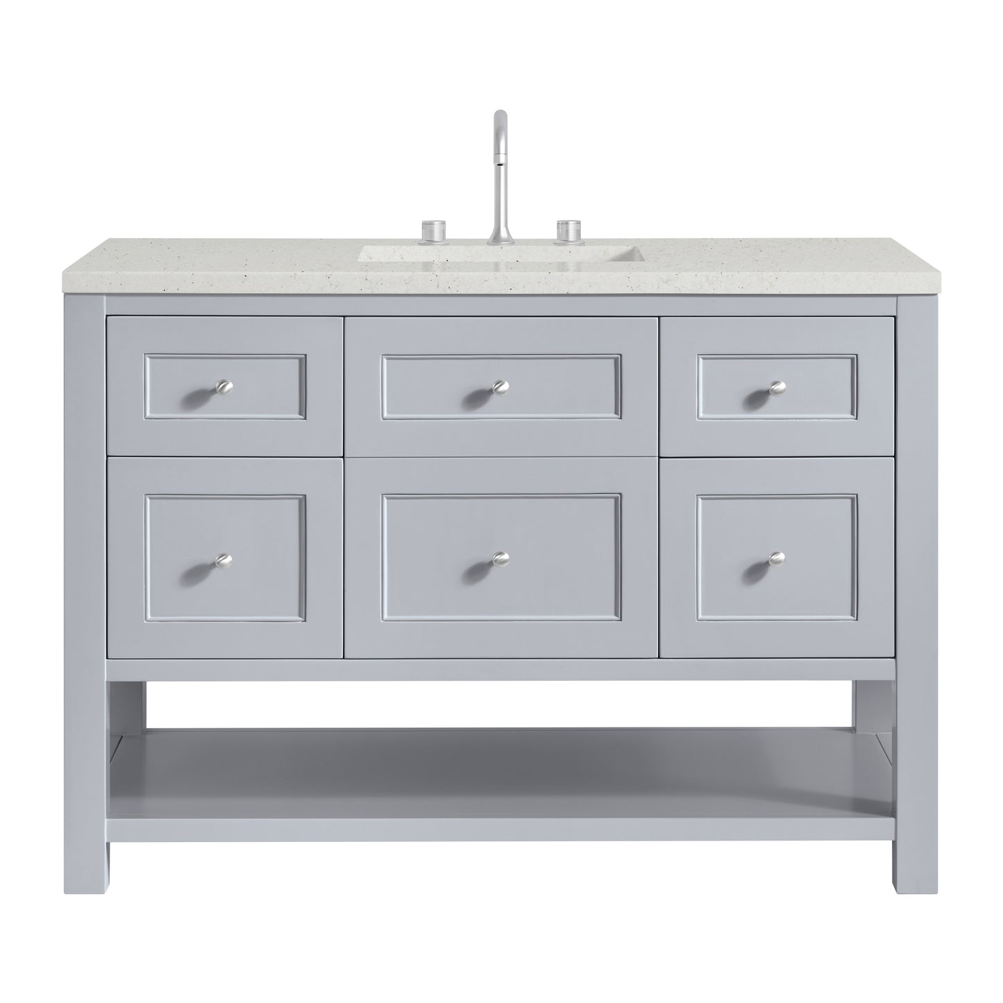 James Martin Vanities Breckenridge 48" Serenity Blue Single Vanity With 3cm Lime Delight Quartz Top