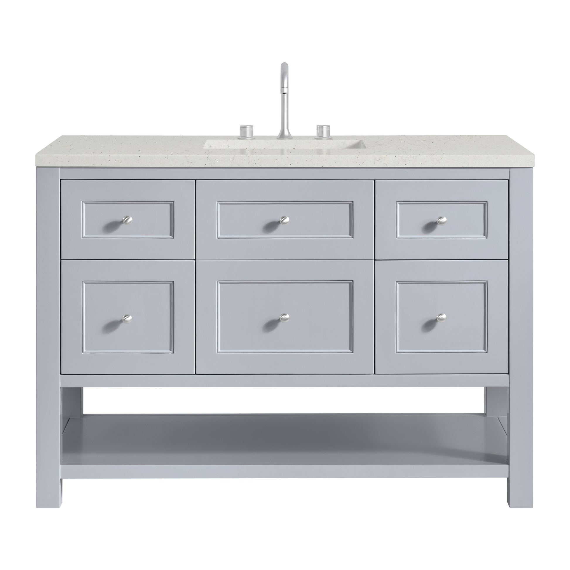 James Martin Vanities Breckenridge 48" Serenity Blue Single Vanity With 3cm Lime Delight Quartz Top