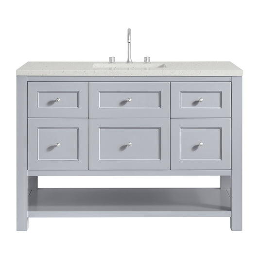 James Martin Vanities Breckenridge 48" Serenity Blue Single Vanity With 3cm Lime Delight Quartz Top