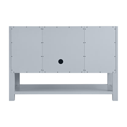 James Martin Vanities Breckenridge 48" Serenity Blue Single Vanity With 3cm Victorian Silver Quartz Top