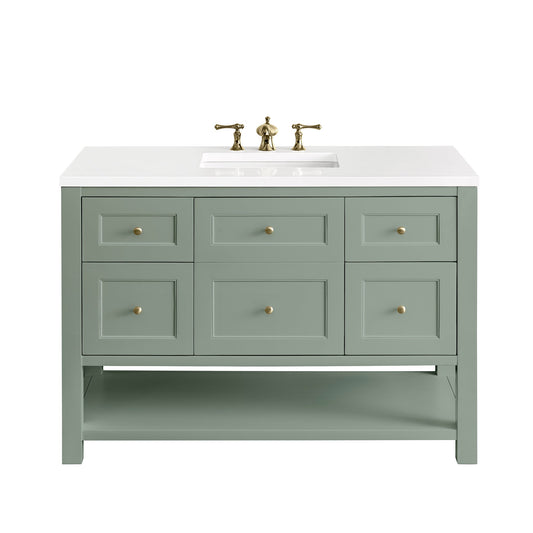 James Martin Vanities Breckenridge 48" Smokey Celadon Single Vanity