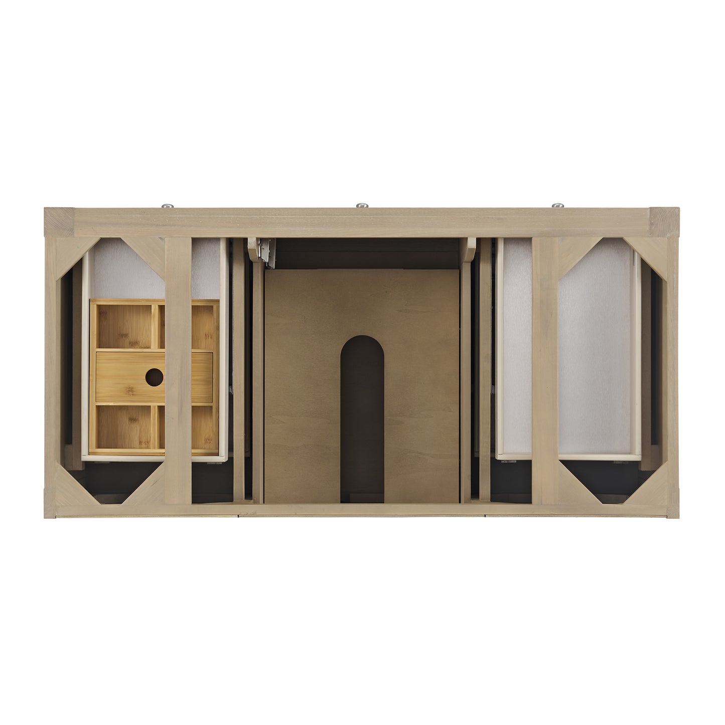 James Martin Vanities Breckenridge 48" Whitewashed Oak Single Vanity With 3 cm Eternal Jasmine Pearl Silestone Top and FreePower Wireless Charger