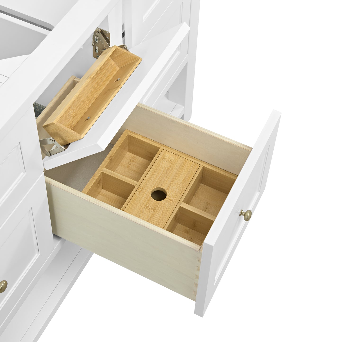 James Martin Vanities Breckenridge 60" Bright White Double Vanity With 3cm Eternal Marfil Quartz Top