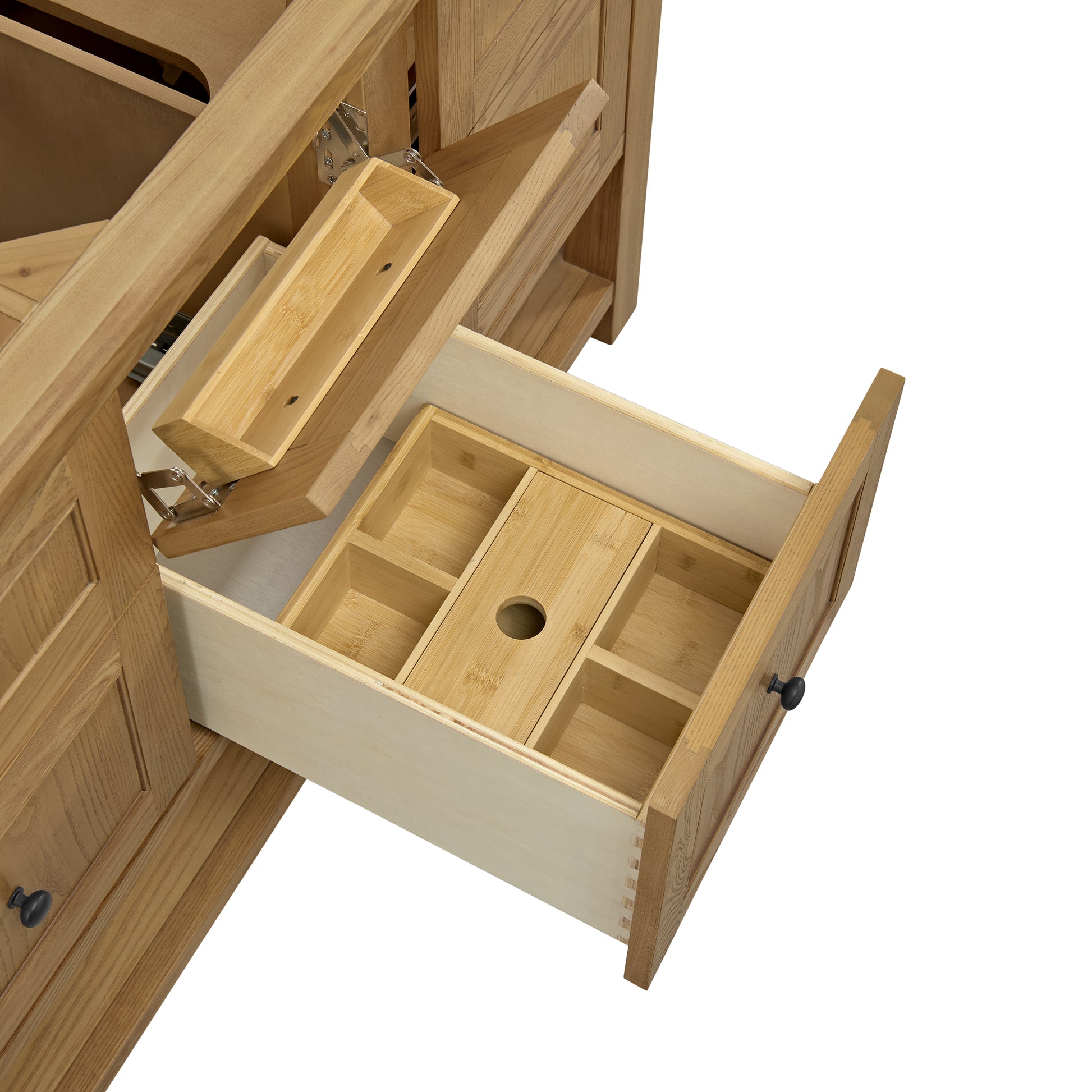 James Martin Vanities Breckenridge 60" Light Natural Oak Double Vanity With 3cm Eternal Marfil Quartz Top