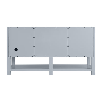 James Martin Vanities Breckenridge 60" Serenity Blue Double Vanity With 3cm Lime Delight Quartz Top