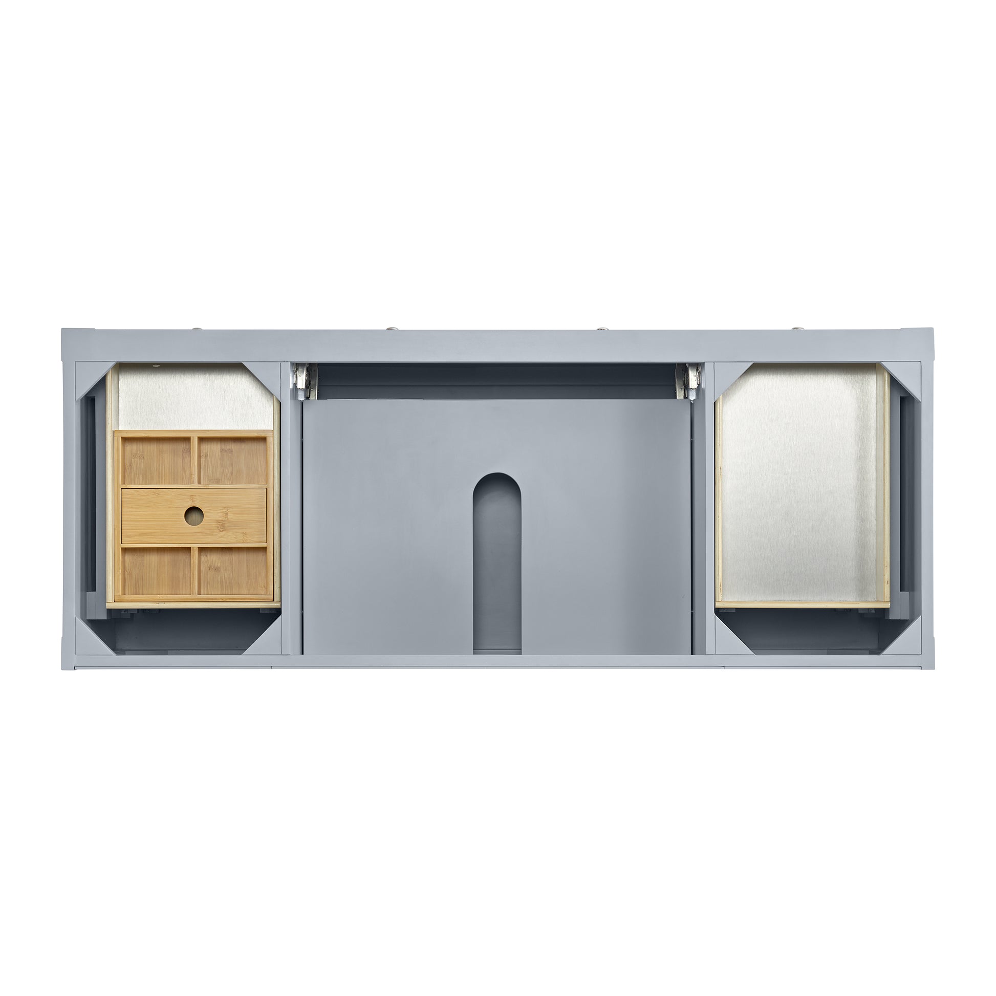 James Martin Vanities Breckenridge 60" Serenity Blue Single Vanity With 3cm Carrara Marble Top