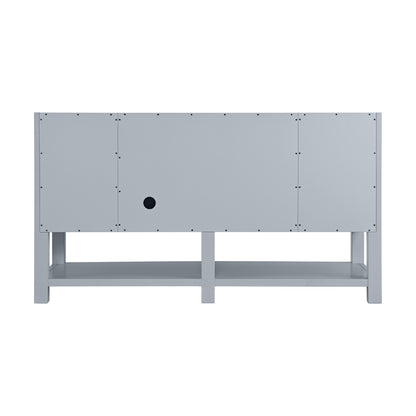 James Martin Vanities Breckenridge 60" Serenity Blue Single Vanity With 3cm Lime Delight Quartz Top