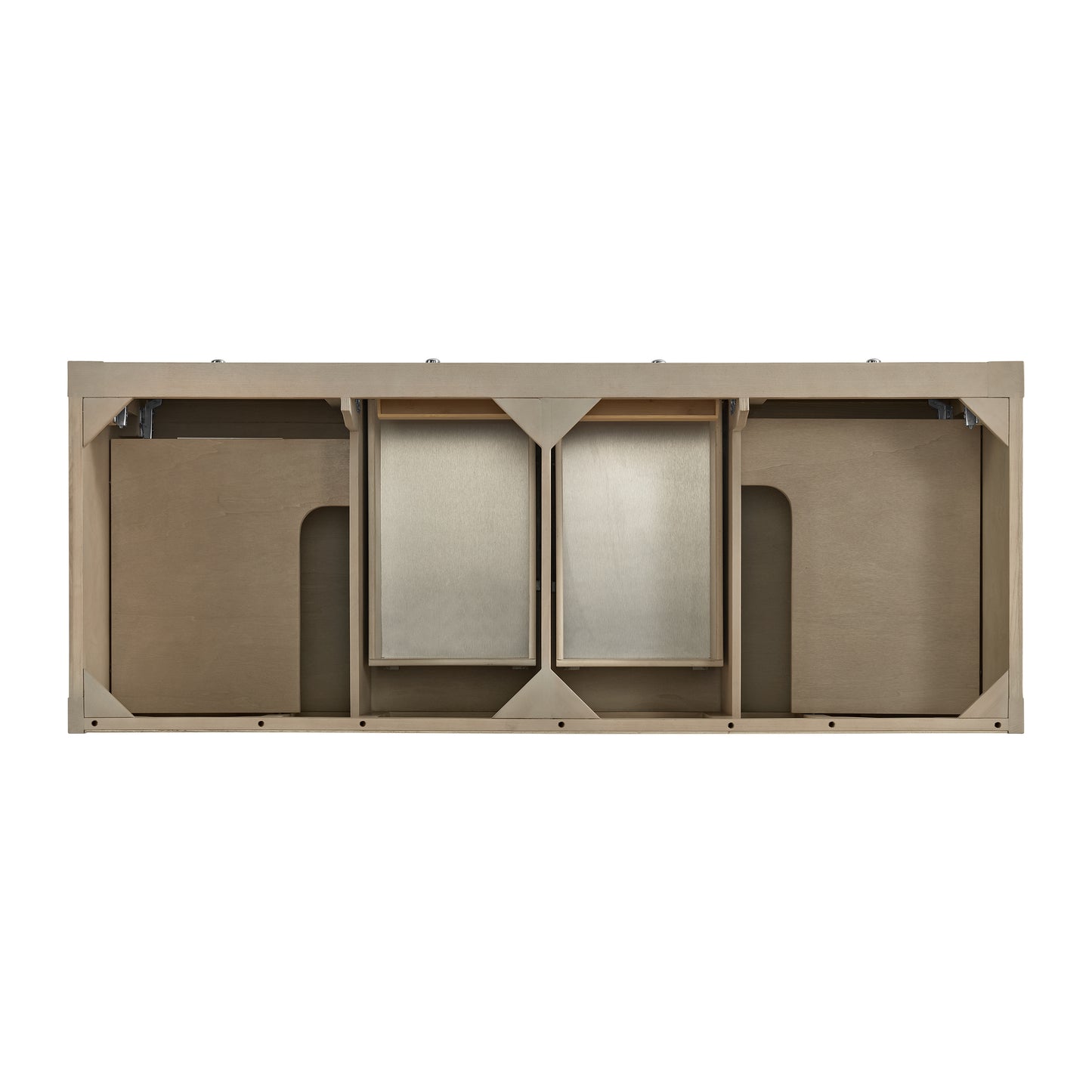 James Martin Vanities Breckenridge 60" Whitewashed Oak Double Vanity With 3cm White Zeus Quartz Top