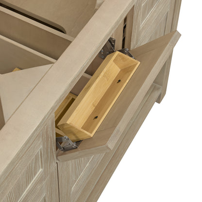 James Martin Vanities Breckenridge 60" Whitewashed Oak Double Vanity With 3cm White Zeus Quartz Top