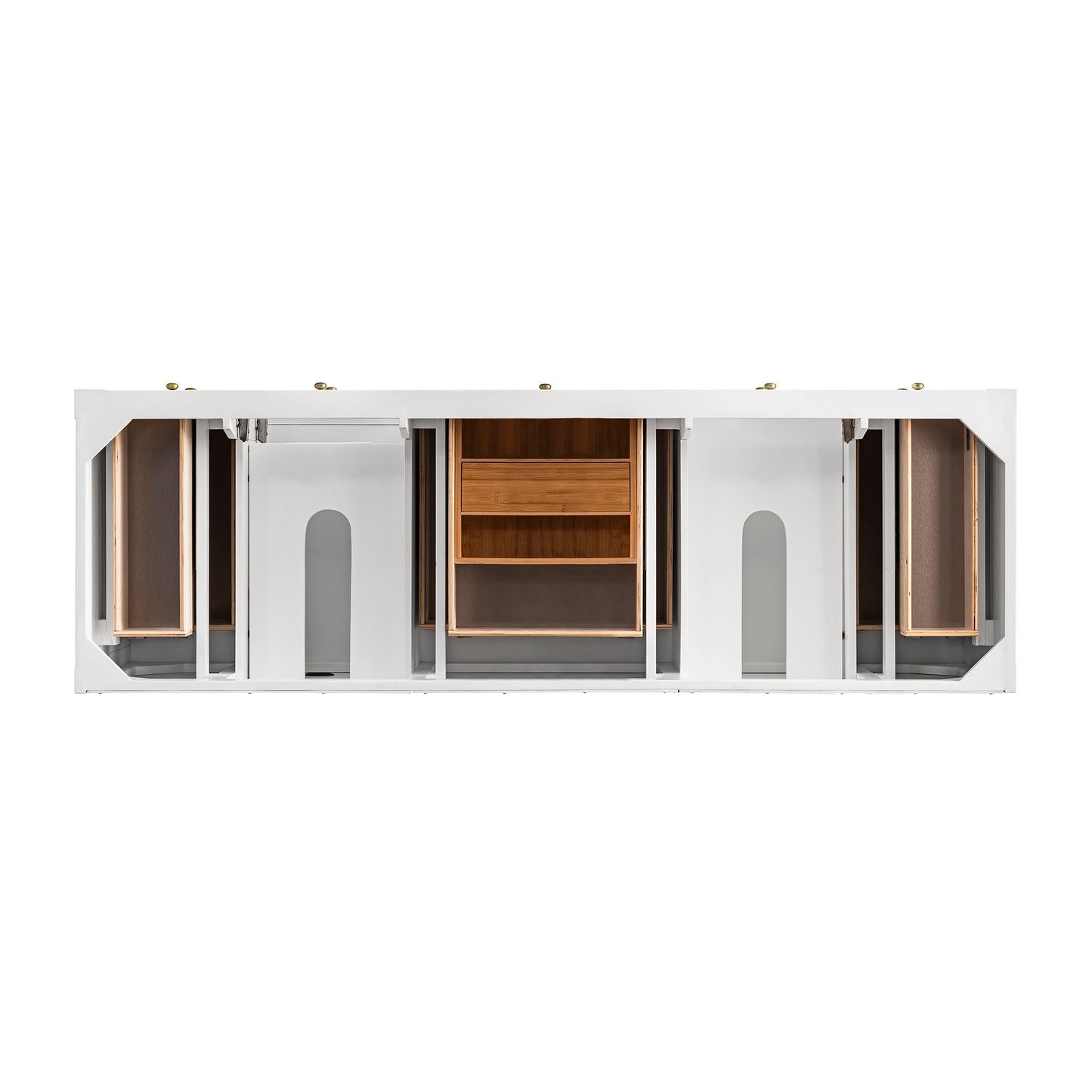 James Martin Vanities Breckenridge 72" Bright White Double Vanity Base Only