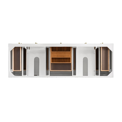 James Martin Vanities Breckenridge 72" Bright White Double Vanity Base Only