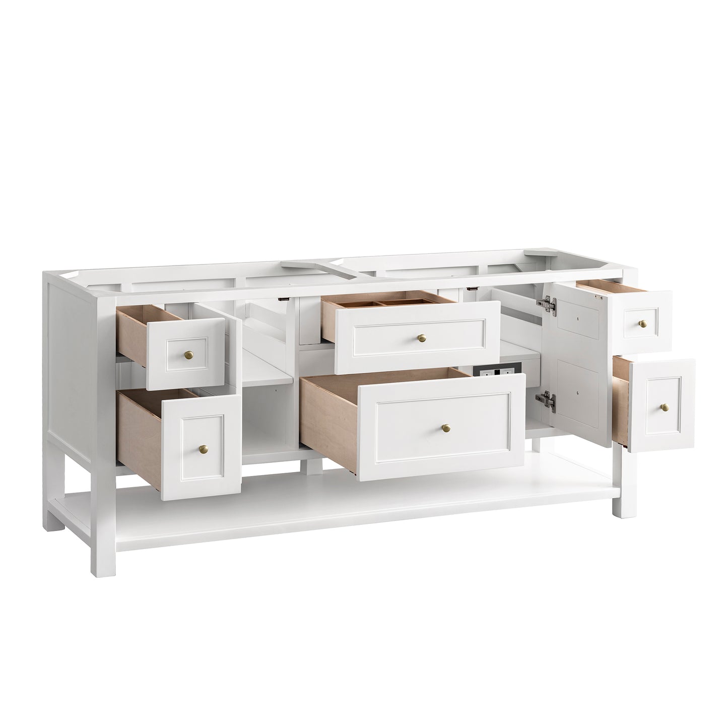 James Martin Vanities Breckenridge 72" Bright White Double Vanity Base Only