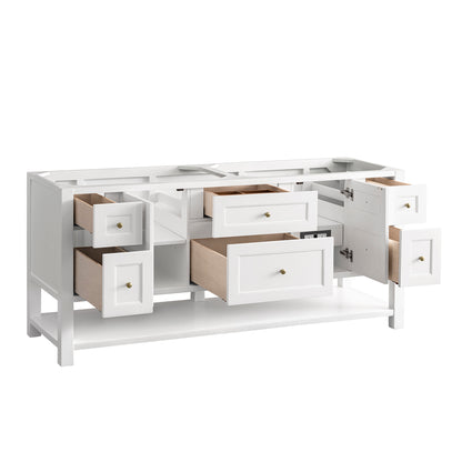 James Martin Vanities Breckenridge 72" Bright White Double Vanity Base Only
