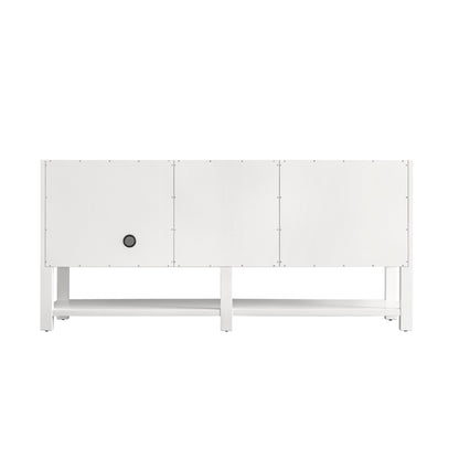 James Martin Vanities Breckenridge 72" Bright White Double Vanity Base Only