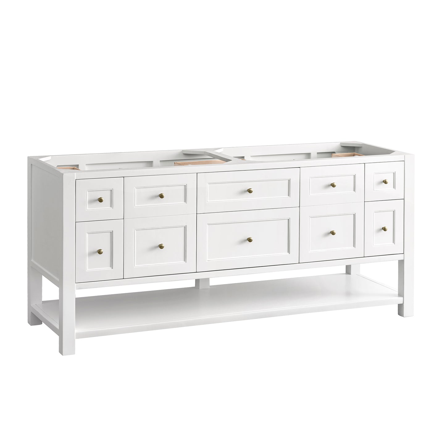 James Martin Vanities Breckenridge 72" Bright White Double Vanity Base Only